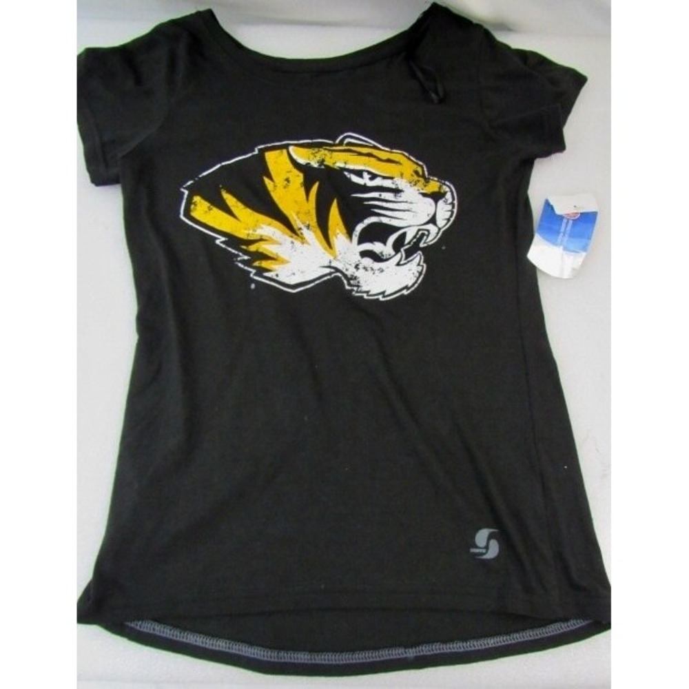 Soffe Missouri Tigers Black Athletics T-Shirt Size Small Women's